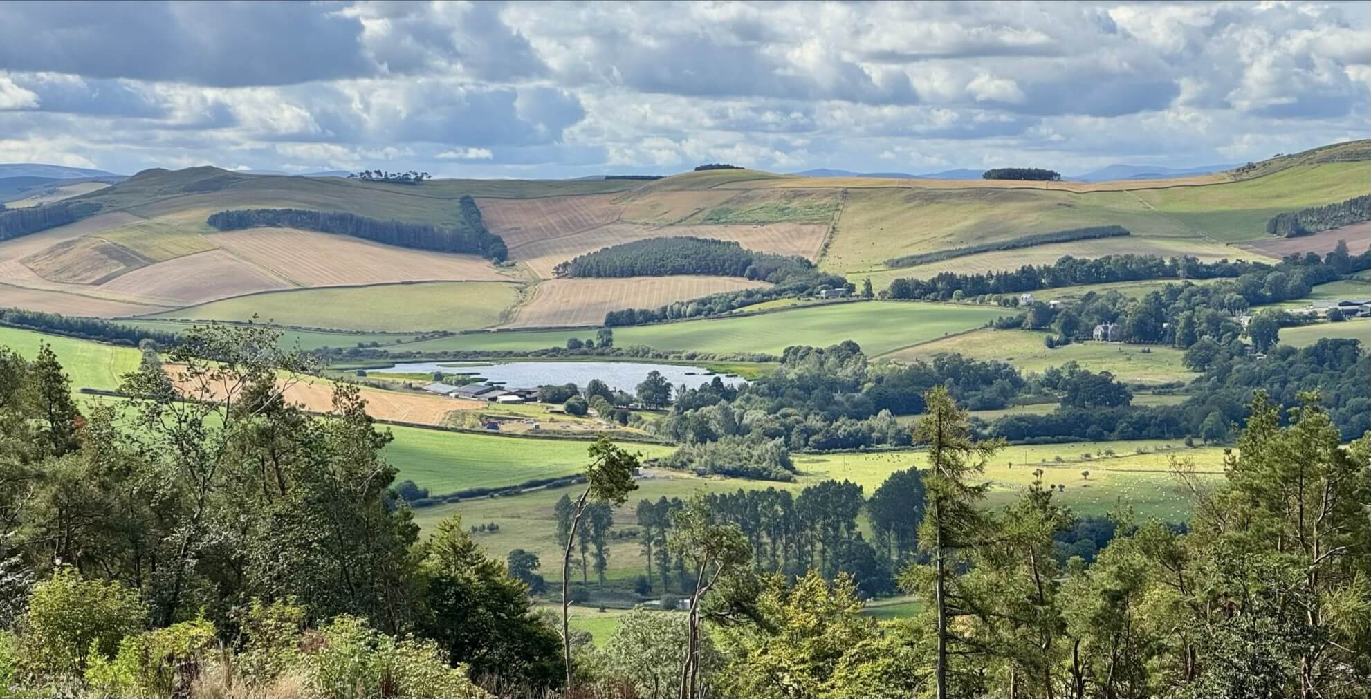 View from a hill of surrounding countryside